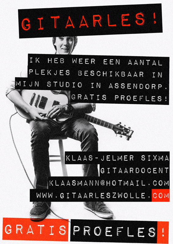 Poster Gitaarles Zwolle